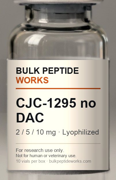 Vial of CJC-1295 no DAC, labelled with the available strengths