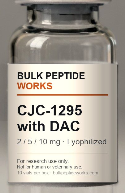 Vial of CJC-1295 with DAC, labelled with the available strengths